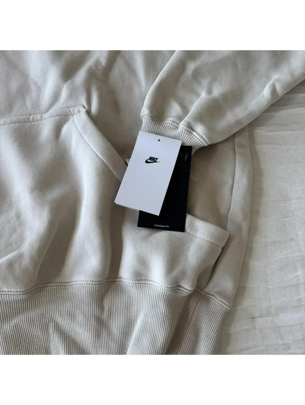 Nike Women's Cream and White Hoody